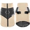 Idepet Cappottino invernale impermeabile, per cane/gatto taglia piccola, media e grande, S M L XL XXL 3XL 4XL 5XL (Khaki, 2XL)
