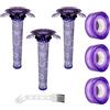 TopWeb 3 Pezzi V8 Filtro per Dyson,Filtri di Ricambio per Dyson V7 V8 Absolute Animal Motorhead, 3 Pre-Filtro, 3 Post-Filtri e 1 Spazzola di Pulizia Professionale, Codice Ricambio DY-96566101, 96747801