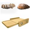 LMSAWK Affettapane in Legna Regolabile, Guida per Taglio Pane con Supporto Coltello, Perfetto per Cucina, Colazione e Panificazione fatta in Casa