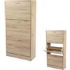 Urban living PRATIK Range Scarpe 3 CASSETTI con manici 60 x 24 x 120 cm