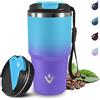 Grsta 20oz Tazza Termica Ermetica Portatile, A Prova di Perdite Termos Caffè, Bicchiere Termico, Tumbler Termico per Bevande Calde e Fredde, Isolata Sottovuoto In Acciaio Inox