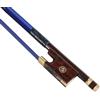 YWYLL Archetto per violino 4/4 in fibra di carbonio di alta qualità, leggero, resistente ed elegante, con rana in legno di serpente e crine di cavallo tinto, archetto per violino in fibra di carbonio