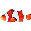 AKTOUR Giocattolo per gatti a forma di pesce che si muove, simulazione realistica, giocattolo divertente e interattivo (arancione, taglia unica)