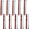 AERZETIX - C65004 - Set di 10 tasselli 10x160mm per mattoni forati/cemento cellulare + 10 viti Ø7x160mm a testa esagonale - in nylon/metallo - fissaggio materiali cavi lavoro costruzione perforazione