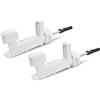 eacommerce - Ferma Imposte Regolabile | Sistema Automatico di Ancoraggio | Per Infissi da 40-55 mm | Blocca Scuri e Persiane | Tassello Integrato 6x70 mm, Kit 2 Pezzi (Bianco)