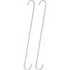 sourcing map 2 ganci lunghi a S da 40,6 cm, in metallo, a forma di S, in acciaio al manganese, per organizzare cucina, giardino, bagno, garage, armadio, argento