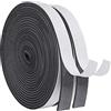 GUKOY Nastro di Tenuta Adesivo Guarnizione Porta per Porte Finestre, 2 Rotoli 20 mm x 3 mm x 10M Nastro in Schiuma Guarnizione in Gomma per Collisione Sigillo Isolamento Acustico, Nero