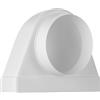Steinberg14 220 x 55 mm - Ø 100 mm Angolo 90° Adattatore - Transizione di ventilazione - Connettore raccordo tubo tubo