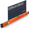 Presch Livella a bolla 80cm - Fiala infrangibile con pendenza 2% - Finestra di lettura verticale - Tappi antiscivolo innovativi - Superficie di misura precisa