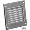 Steinberg14 - Griglia di Ventilazione Rettangolare 100x100mm - Griglie di Aerazione in Metallo Acciaio Inox - Serranda di Scarico dell'aria con Zanzariera - Interna a Parete e a Soffitto