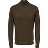 ONLY & SONS Onsloui Reg 12 Mel Half Zip Knit Noos, Iceberg Green., M