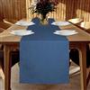 YUNSHANGHE Runner da tavolo impermeabile 40 x 240 cm Runner primaverile moderno effetto lino lavabile Nastro da tavolo Perfetto per sala da pranzo, festa, giorno festivo, decorazione (Blu)