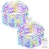 Flaspar Luci Leggiadramente LED, 16.5FT 50 LED Multi Colore String Lights, LED Lights per la Decorazione dell'Interno della Camera da Letto del Ringraziamento di Natale, 2 Pezzi