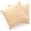 GAMUSI Set di 2 Federe per Cuscini da Divano, Federa per Cuscino 45x45 cm - Federe Decorative con Chiusura a Cerniera a Righe per Interno ed Esterno, Colore Giallo