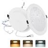 Grebeam 2 Pezzo Faretti LED da Incasso per Cartongesso 24W, 2200LM, IP44, Bianco Caldo 3000K/Bianco Neutro 4000K/Bianco Freddo 6000K Regolabili, Foro Ø185-210mm, Faretti LED Soffitto per Bagno Cucina
