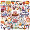 Kaderas 100 Circo Adesivi Bambini Vinyle Stickers Clown per Regali Compleanno Decorativi per Bicicletta Casco Scooter Valigia