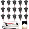 DYKUWEY Mini Faretti Led Soffitto 12V 1W, Faretti Led da Incasso per Cartongesso, IP65 Faretto LED Foro 15-18mm,faretti da incasso per Luci Cucina Bagno Camper, set di 15 (Nero Bianco Caldo 3000k)