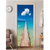 FLFK 3D Molo in legno del mare Autoadesiva Adesivo per porta 77x200cm(Set di 2 fogli)-Murale Foto Adesivo da parete decalcomania Salotto Camera da letto arredamento