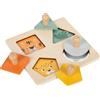 small foot Montessori Puzzle ad incastro con forme e motivi, robusto puzzle in legno FSC® 100% certificato, per bambini dai 12 mesi, 12769