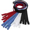 Aerzetix - Set di 8 Cerniere Lampo a Spirale N°5 65cm separabili con cursore - in Metallo Nylon Poliestere - Colore Blu Zaffiro Nero Rosso Bianco - per Cucito Artigianato creazioni Tessili