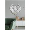 MirrorOutlet Specchio da Parete Grande e Moderno a Forma di Cuore, 2 x 80 x 80 cm