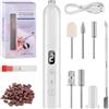 Foydream Fresa per Unghie, Lima per Unghie Elettrica Manicure Elettrico e Pedicure, Lima per Unghie Elettrica, Velocità Regolabil, per Rimozione Smalti e Gel, per Casa e Salon