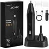 Fefod Tagliapeli Naso e Orecchie, 2-in-1 Ricaricabile USB Taglia Capelli Naso, Tagliacapelli Professionale Indolore per Sopracciglia e Viso con Display della Carica della Batteria, IPX7 impermeabile