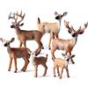 UOCAI Statuette di Animali della Foresta - Set di 6 Figure di Cervo e Decorazione Giocattolo