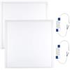 YASTA Coppia Plafoniera Led Soffitto 60x60 Da Incasso Per Cartongesso Luce Fredda 48w Pannello Luminoso Per Controsoffitto Con Cornice Bianca Ultra Slim 6000k