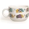 Excelsa Animals - Tazza da tè, 200 ml, in porcellana, motivo: elefante bianco, 8,5 x 8,5 x 6 cm, colore: Bianco/Multicolore