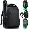 BERTASCHE Zaino per fotocamera DSLR SLR, impermeabile, con scomparto per computer portatile da 15,6 pollici, grande borsa per fotocamera Canon Nikon Sony, obiettivi digitali, teleobiettivi, laptop