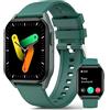 Bebinca Smartwatch Uomo Donna con Funzione Telefono, 1,85 HD Quadrato Touch Screen Fitness Tracker, IP68 Impermeabile/Frequenza Cardiaca/123 Modalità Sportive per Android iOS(Verde)