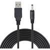 CABLEPELADO Cavo di alimentazione USB DC | Cavo prolunga alimentazione CC | 5 V 500 mA | Connettore DC 3,5 mm x 1,35 mm maschio | Adatto per PDA, Pocket-PC, telefoni cellulari, ecc | Nero | 80 cm