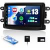 SIXWIN 2+64G Android 13 Autoradio con CarPlay/Android Auto per Renault Dacia Logan Duster Sandero Lodgy Capture Symbol Lada Xray, 7 Pollici Touchscreen Schermo con WiFi GPS Bluetooth RDS FM EQ SWC