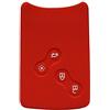 Happyit Custodia per telecomando auto a 4 pulsanti, in silicone, per Renault Clio, Scenic, Megane, Duster, Sandero, Captur, Twingo, Koleos, Red
