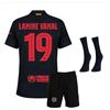 Gokaynex IHIMI Barcelona Lamine Yamal, #19 Set di calze e pantaloncini da calcio, per bambini, maglia da calcio, per bambini, con tifosi di calcio corti (4-13 anni), Nero , 164
