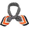 laprée - Sciarpa Seta Donna Bandana Piccolo Quadrato di Seta Foulard 53 * 53CM Fazzoletto Colore Arancia Nero