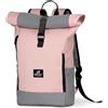 MOCLOLY Rolltop, zaino da donna e uomo, impermeabile, con scomparto per computer portatile, elegante zaino da viaggio per università, lavoro, città, viaggi, nero, Rosa
