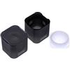 Lurch 240730 - Macchina per gelato in silicone platino 100% senza BPA, con coperchio, per 2 grandi palline di ghiaccio (diametro 6 cm), colore: Nero