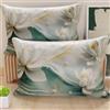 PETTI Artigiani Italiani - Coppia di Federe Cuscino 50x80 cm in Microfibra, Cuscini Arredo Camera da Letto, Divano, Salotto, Set 2 Fodere Copricuscino, Federa Floreale 06 14, 100% Made in Italy