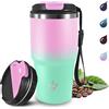 Grsta 20oz Tazza Termica, Tumbler Termico, Ermetica Portatile Termos Caffè, Isolata Sottovuoto In Acciaio Inox, A Prova di Perdite Bicchiere Termico per Bevande Calde e Fredde