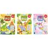 Stylex 77077-P6 - Libri da colorare con adesivi DIN A4, 6 pezzi in 3 motivi con 14 pagine ciascuno + 1 pagina di adesivi, carta bianca 80 g/m², 14 motivi da colorare per bambini