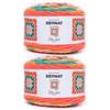 Bernat All in One Blanket Granny Throwback Yarn - 2 confezioni da 240 g/8,5 oz - 100% poliestere - #6 Super Bulky - 150 metri - per maglia/uncinetto