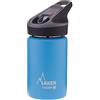 Laken Jannu, Bottiglia d'acqua termica e isolante in acciaio INOX per bambini, borraccia bocca larga, Blu, 350 ML