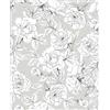 xupingjiti Carta da parati autoadesiva floreale acquerello foglie e fiori carta da parete 44x300cm vintage pellicola decorativa per mobili in PVC vinile adesivo da parete