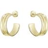 BOSS Jewelry Bracciale Rigido o Orecchini a Cerchio da Donna Collezione RIPPLE in Oro Giallo con Linee Ondulate