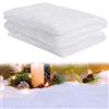 Ruolin Coperta di Neve Natale con Paillettes, 240 x 80 cm Coperte Artificiali Bianch Decorazioni Natalizie Decoro Soffice di Neve Finta per Alberi di Natale, Vetrine