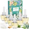 Scent-Hi Ricarica Diffusore Elettrico per Ambienti Kompatibel mit Air-Wick/Glade, 6x19ml Diffusore Elettrico - Palo Santo, Salvia Eucaliptus, Baby Powder per Camera da Letto, Ufficio, Studio