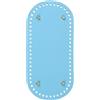 PATIKIL Fondo per Borse Pelle Pu 9.8x4.7 Pollici Base Ovale Tappetino Fondo per Borsa Uncinetto con Fori e Chiodi, per Borse Fai da Te, Borse a Tracolla, Borsette, Blu