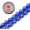 Fukugems Perline con Stretch Cord per Gioielli Che Fanno Perline di Pietra sciolte per DIY Energy Stone Healing Power Bracelet 8mm=96 Pezzi e 1 Rotolo Cavo Lapis Lazuli AAA 8mm